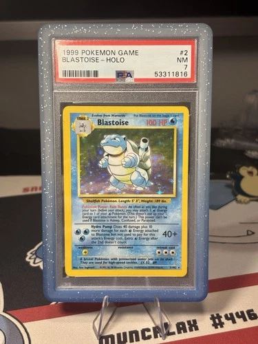 1999 POKEMON BASE SET UNLIMITED #2 BLASTOISE-HOLO PSA 7