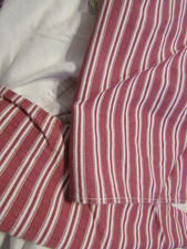 WAVERLY BURGUNDY /WHITE STRIPE COTTON TRADITIONAL BED SKIRT BLEND PLATFORM  FULL