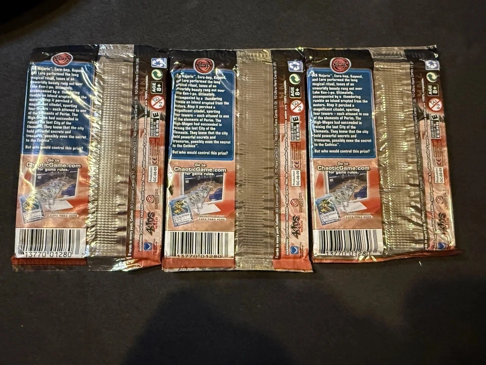 3 Super Rare Factory Sealed Packs Chaotic Secrets Of The Lost City Alliances - Image 2 of 2