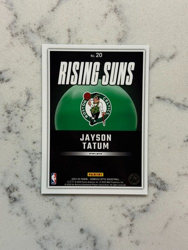 2024 DONRUSS OPTIC JAYSON TATUM RISING SUNS HOLO SILVER PRIZM CELTICS - Picture 2 of 2