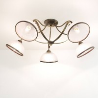 FormschöNe Rustikal Deckenleuchte In Messing Ø82Cm 5X E27 Deckenlampe Esstisch