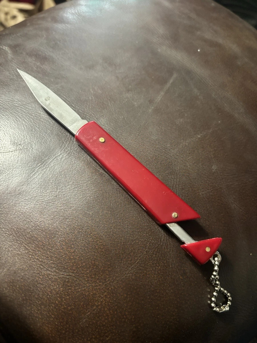 Unusual Knife In Collectible Vintage Factory Manufactured Folding