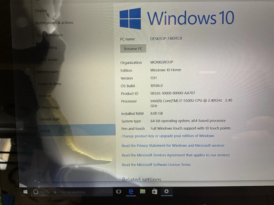 Toshiba Satellite Radius P55W-B5112, Intel i7-5500U 2,4 GHz 8 GB 1 TB - Para piezas Foto 3 de 4