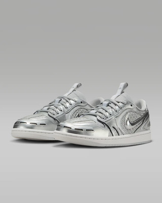 HQ2186-002 Nike Air Jordan 1 Low Method of Make Neutral Grey White Pewt (Damen)