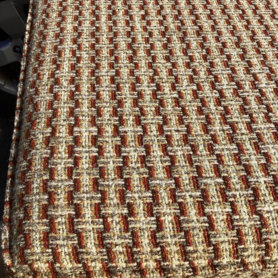 Cojín de asiento de silla MCM vintage años 60 70 *Cojín solo CHAISE patrón loco FF Foto 2 de 4