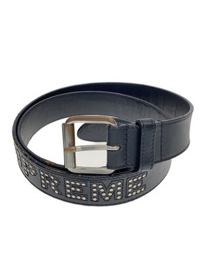 Supreme 18SS Studded Logo Belt L Leather Black Men's | eBay