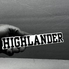 Custom Highlander Text 3d Car Emblem 1pc - Multicolor Acrylic Car Badge Decal