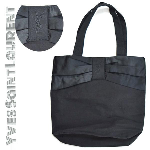 Yves Saint Laurent YSL Cassandra logo nastro tote bag borsetta nera