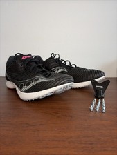 Saucony Velocity MP Track Shoes Spikes Black Vizi Mens Size 12