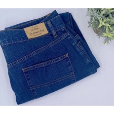 LL Bean Beans Stretch True Blue Straight Bootcut Classic Fit Capris, Sz 16P New