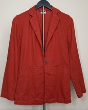 Terracotta Linen Blazer   100 Linen   Size S Never Worn
