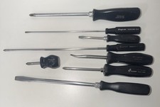 Snap On 8 Piece Black Hard Handle Screwdriver Lot Ssdep10 Usa