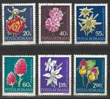 Romania, flowers, 1972, used, MiNr 3023-3028 Sat