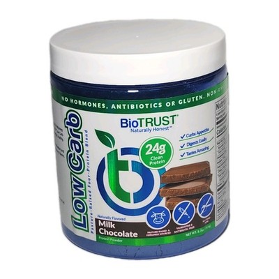 BioTrust Low Carb Protein Powder Milk Chocolate flavor. 5.7 Oz BB 8/26