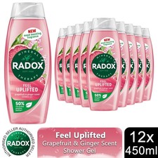 12x Radox Shower Gel Feel Uplifted With Grapefruit & Ginger Scent - 450 ml 4.72 per litre