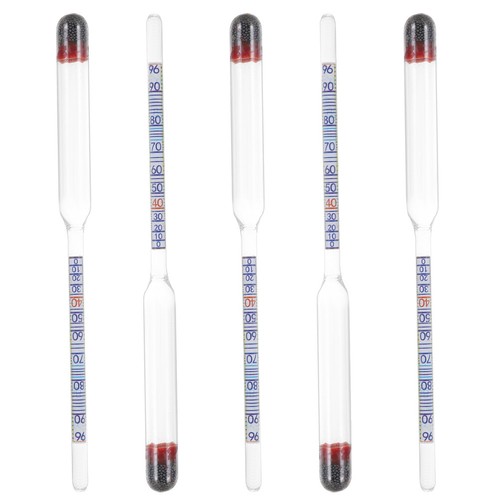 Glass Alcohol Hydrometer for Measuring Wine 0- Accurate Testing