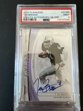 2022 Flawless Tim Brown Autograph Silver PSA 9 Mint POP 1 on card auto