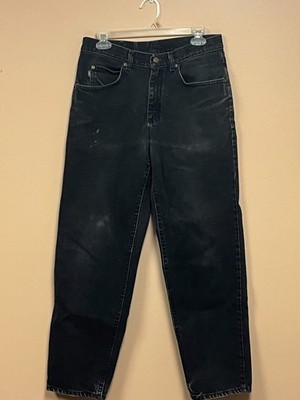 VTG 80's Lee Riders Jeans Men 32x30 (Fit 30x28.5) Black Denim Straight Leg USA