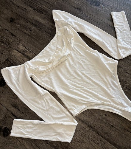FP Movement By Free People Creme Langarm Body Wasserfallausschnitt Gr. Small Neu! - Bild 3 von 7