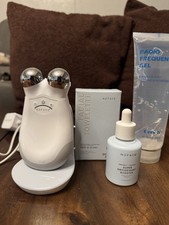 NuFACE Trinity Mini Facial Massager Kit w/ Stand App Compatible White/Silver