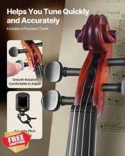 VEVOR 1/4 Size Violin for Adults Beginner Student with Case Bow Rosin Brown