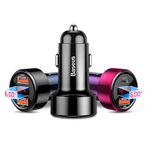 Baseus Ładowarka samochodowa USB Typ C Ładowarka 45W Adapter ładowania samochodowego Zapalniczka - Zdjęcie 1 z 18