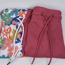 LOT OF 2: St Johns Bay Womens Skorts Coral & Floral Golf Tennis Sporty Sz S