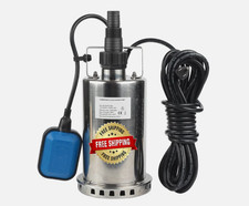 Bomba De Aguas Sumergible Acero inoxidable 1 HP 3000GPH Profundo Con Interruptor
