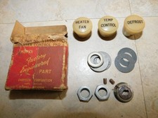 Nos Oem Mopar Plymouth 1189497 Heater Temp Defrost Control Knob Set 1946-1948 Nos Oem Mopar Plymouth 1189497 Heater Temp Defrost Control Knob Set 1946-1948