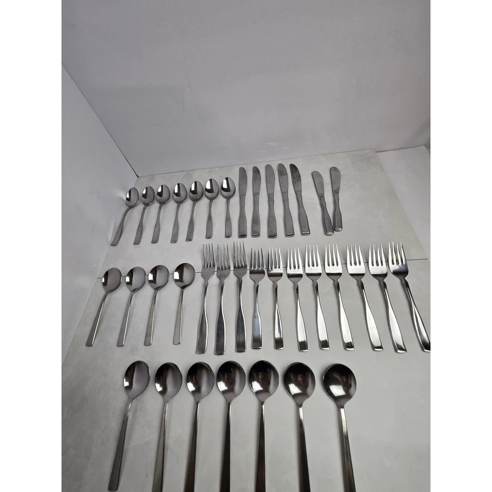 Delta Airlines ABCO Silverware 36pc Lot Forks Spoons Knives Vintage Stainless - Image 2 of 4