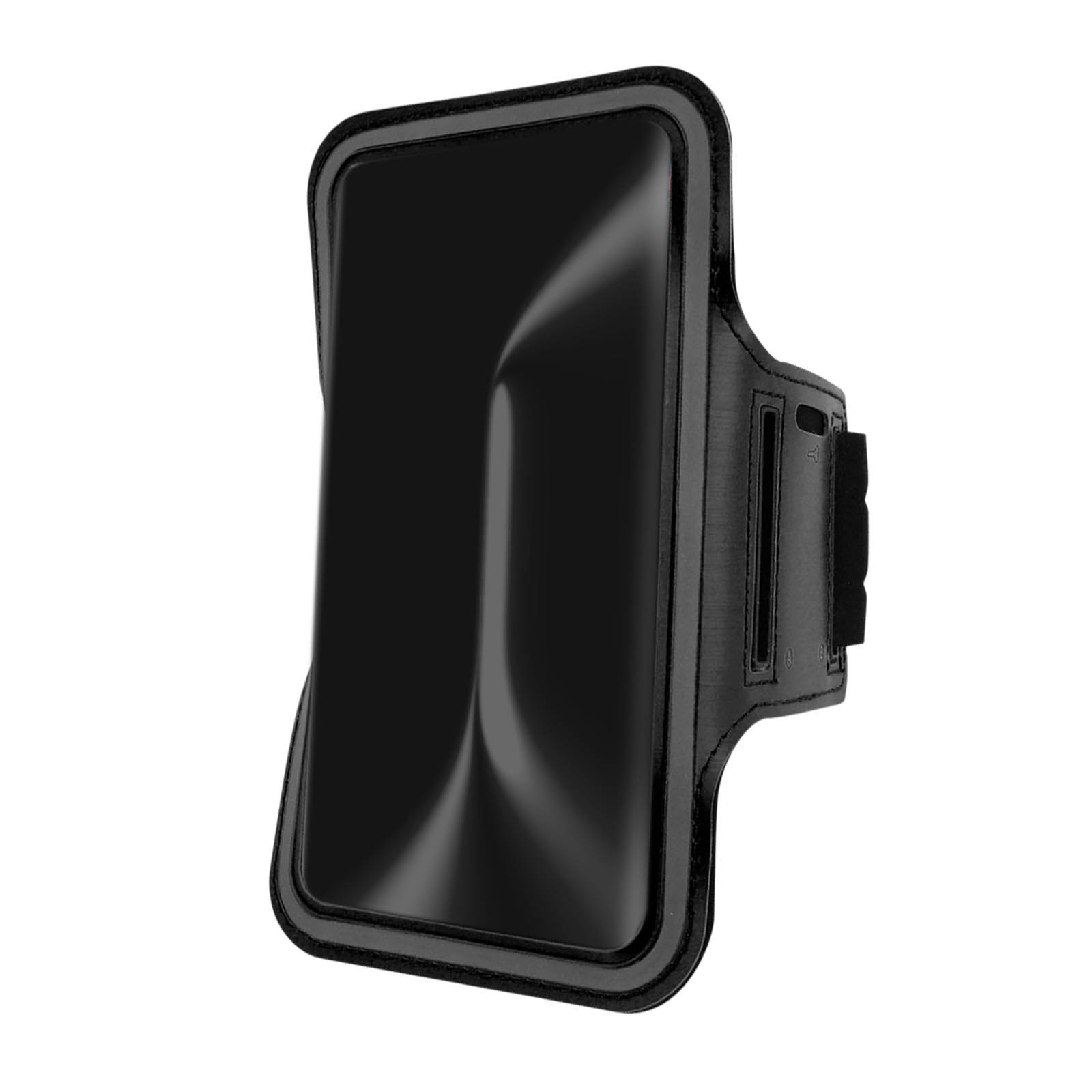 Brassard sport pour smartphone noir avec ecran tactile et sangle reglable