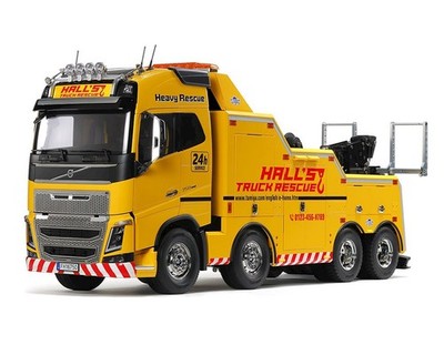 タミヤ1/14ボルボFH16ダブルストレーラー Tamiya 1/14 Volvo FH16 Globetrotter 750 8x4 Tow Truck Kit