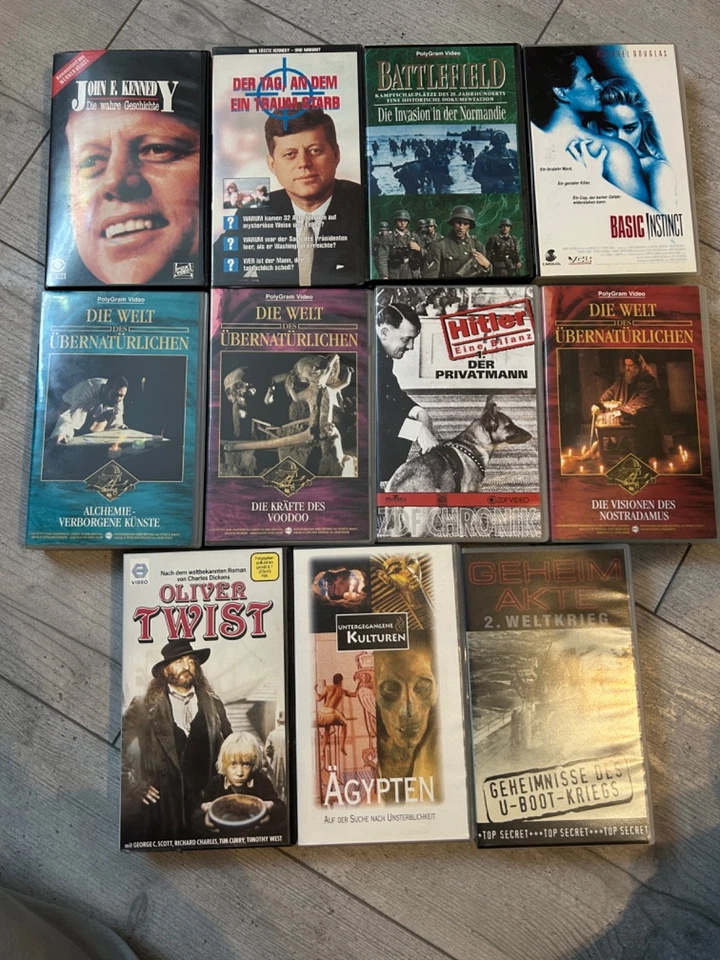 11x VHS Konvolut / Sammlung, Gemischt OVP