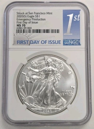 2020 (S) ASE Struck At San Francisco $1 Emergency Production NGC MS70 FDOI