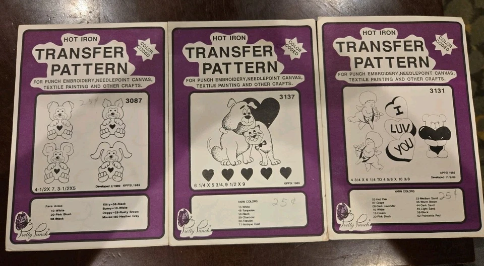 Pretty Punch VTG Hot Iron Embroidery Transfers 6 Various Holiday Designs  - Image 2 of 4