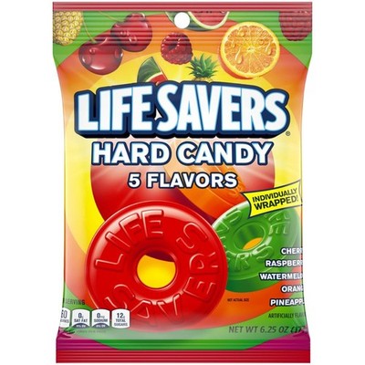 Assorted Hard Candy Bag - 5 Flavors for Goodie Bags  Road Trips, 6.25 oz