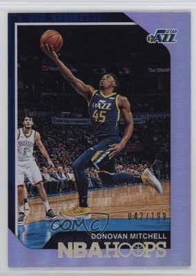 2018-19 Panini NBA Hoops Silver 42/199 Donovan Mitchell #90 2t7