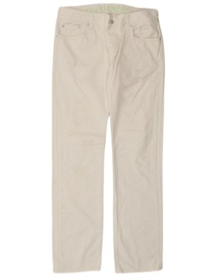 ZU ELEMENTS Damen Distressed Straight Jeans W32 L34 weiß Baumwolle BL28