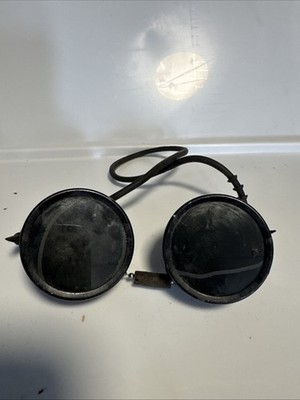 Vintage Glendale Optical Green Bakelite Goggles Motorcycle Welding Glasses Punk