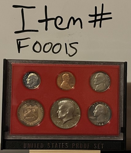 United States Proof Set 1982 S Complete 5-Coin Set with Box And Bronze ...