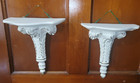 Pair of Vintage Roman Art Co. Robia Ware Decorative Plaster Hanging Shelves-USA — photo 1