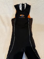 blueseventy XL Triathlon Suit Black Orange Sleeveless Athletic Performance Suit