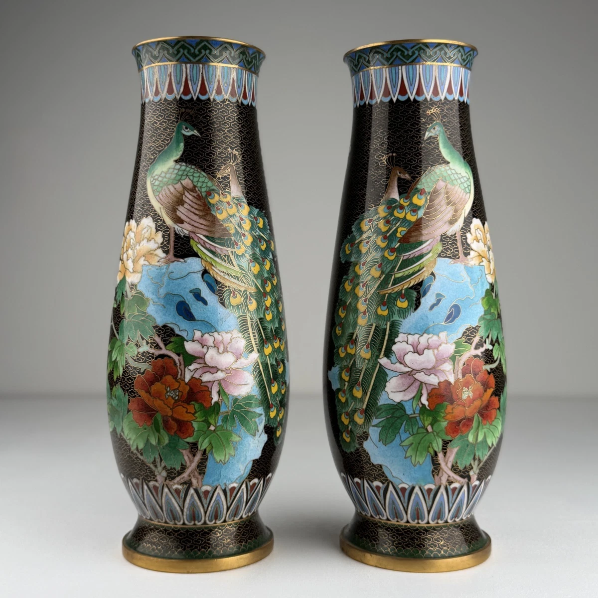 孔雀花瓶中国古董花瓶| eBay