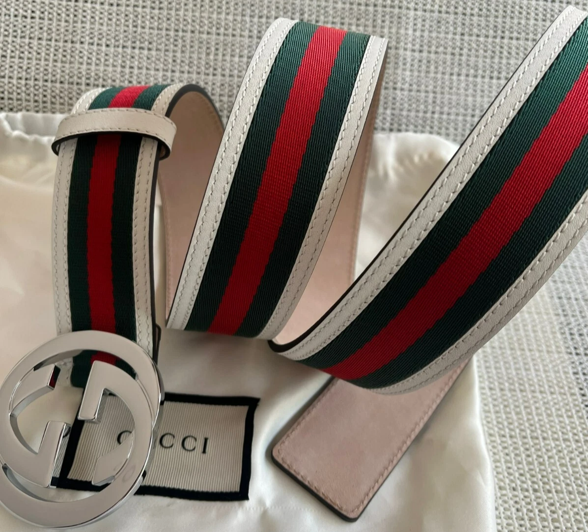 Gucci Leather White Belts for Men for sale | eBay