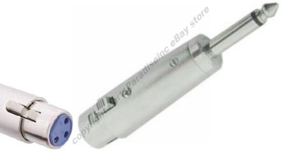 Lot10 XLR Female~1/4''Male,3pin~6.3mm Microphone/Mic/PA Audio cable/cord Adapter