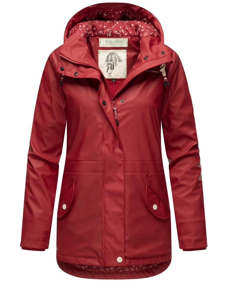 Navahoo Damen Regen Jacke Parka Wasserdicht Gefüttert Funktionsjacke Ocean Heart - Bild 2 von 4