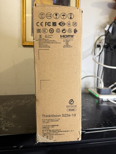 Lenovo ThinkVision 21.5" S22e-19 Monitor Full HD WLED LCD 1920 x 1080 16:9 black - Picture 2 of 5