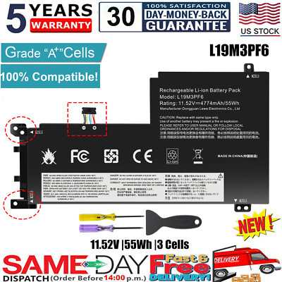 L19M3PF6 L19C3PF5 L19L3PF2 Battery For Lenovo Ideapad 5-15IIL05 L19C4PF1 11.52V