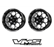 2 Vms Racing Modulo 15x10 Drag Race Track Rims Wheels 5x114 Et20 6.29 Bs Pair