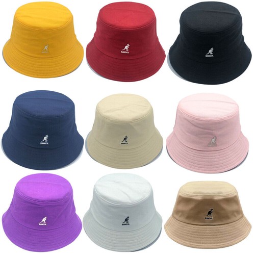 Classic Kangol bucket hat cotton men women casual flat top hat cap - Picture 2 of 34